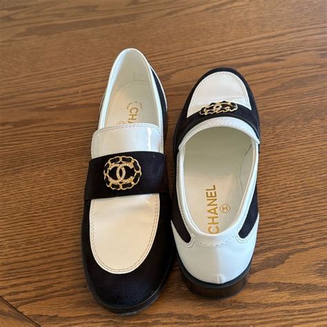 chanel two tone loafers|Chanel moccasins shoes.